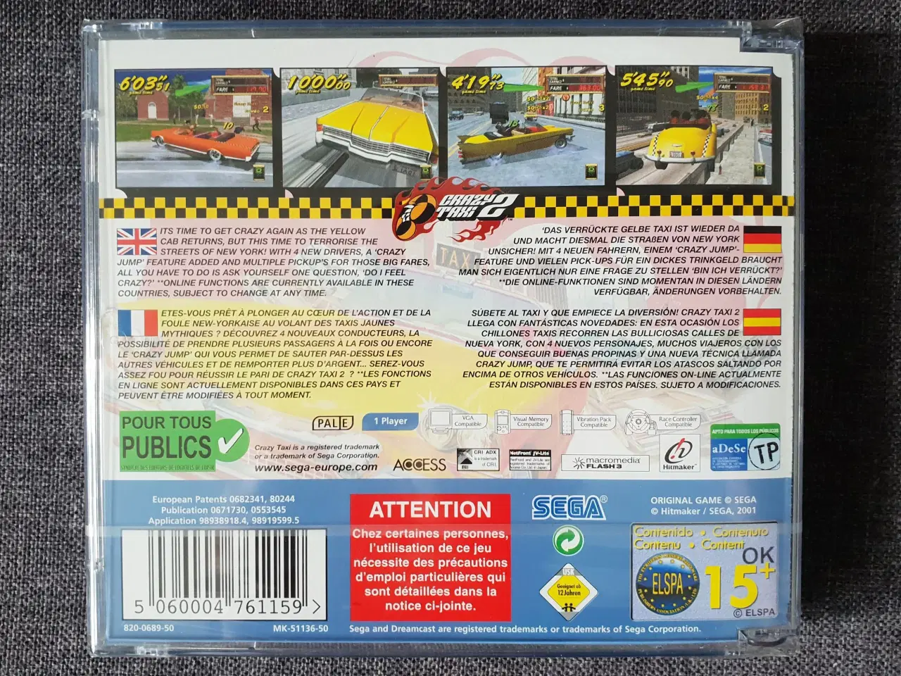 Billede 2 - Crazy Taxi 2 (Sealed) Sega Dreamcast