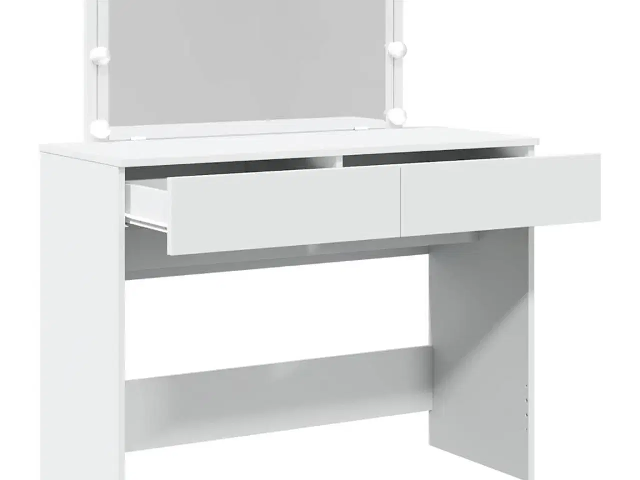 Billede 8 - Makeupbord med LED-lys 100x40x120 cm hvid