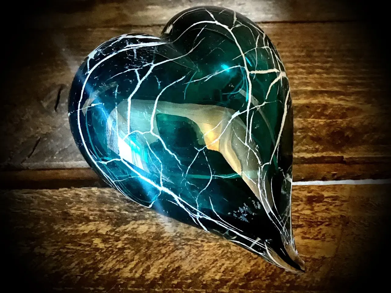 Billede 1 - * Romantisk stort hjerte - i glas