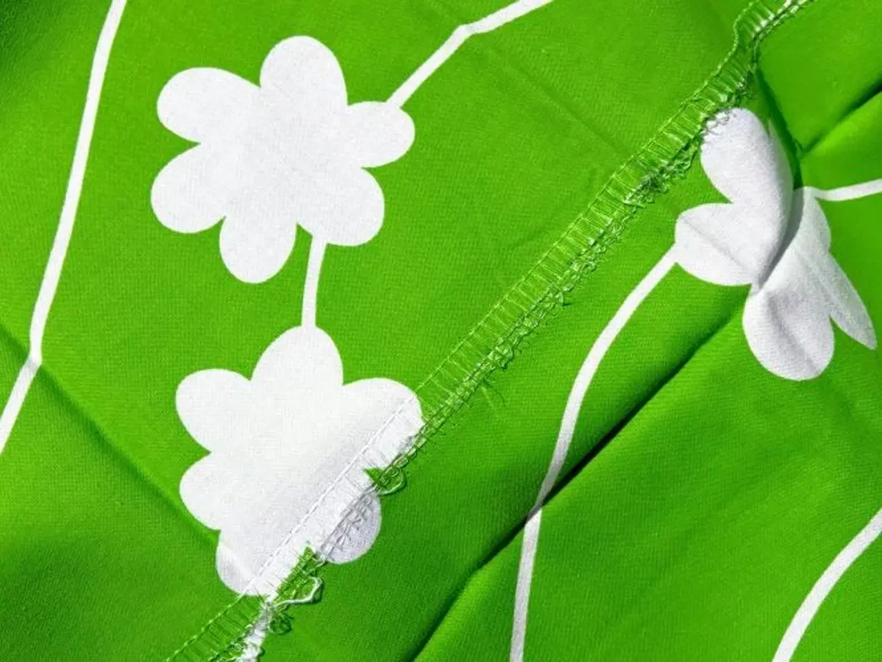 Billede 4 - 2 skønne stykker retro-stof i grønt