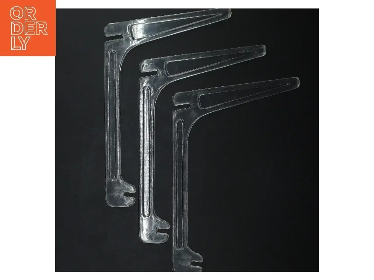 Billede 3 - 3 gamle holdere til at stille på et bord til f.ens smørrebrød(str. 18x22 cm)