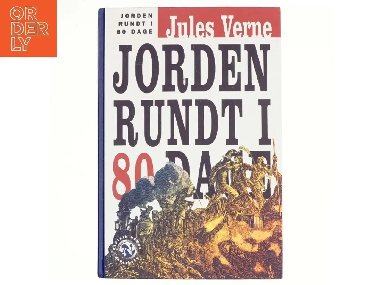 Billede 1 - Jorden rundt i 80 dage af Jules Verne (Bog)