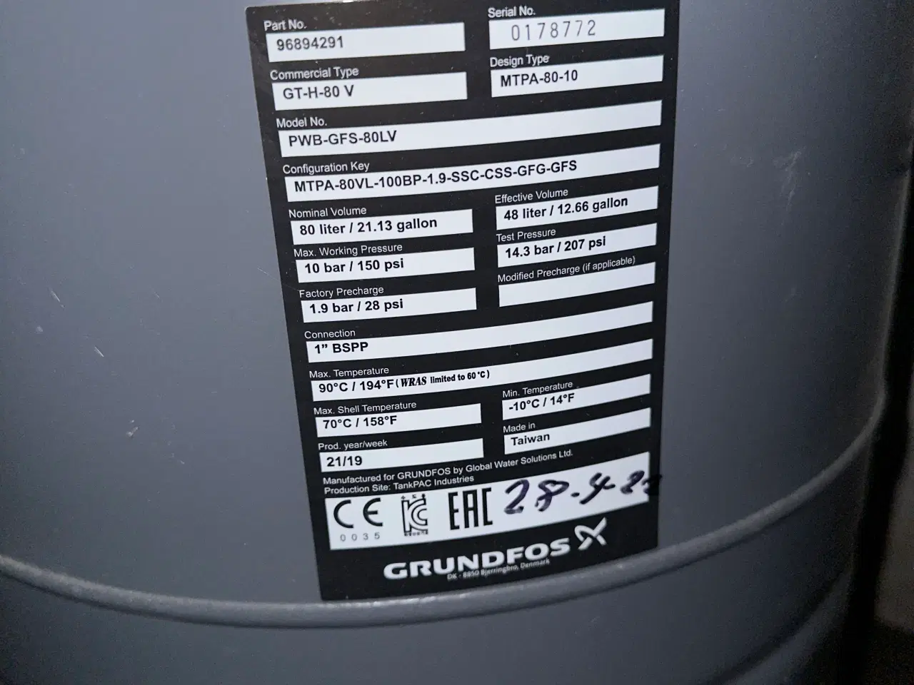 Billede 2 - Hydrofor 80L