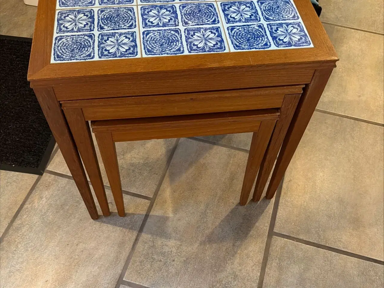 Billede 1 - Teak indkudsborde med kakler fra midt 60’erne