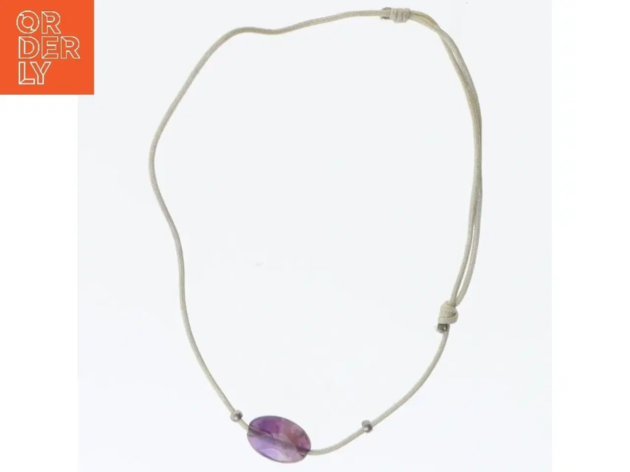 Billede 1 - Armbånd med lilla ametyst (str. 9 cm)