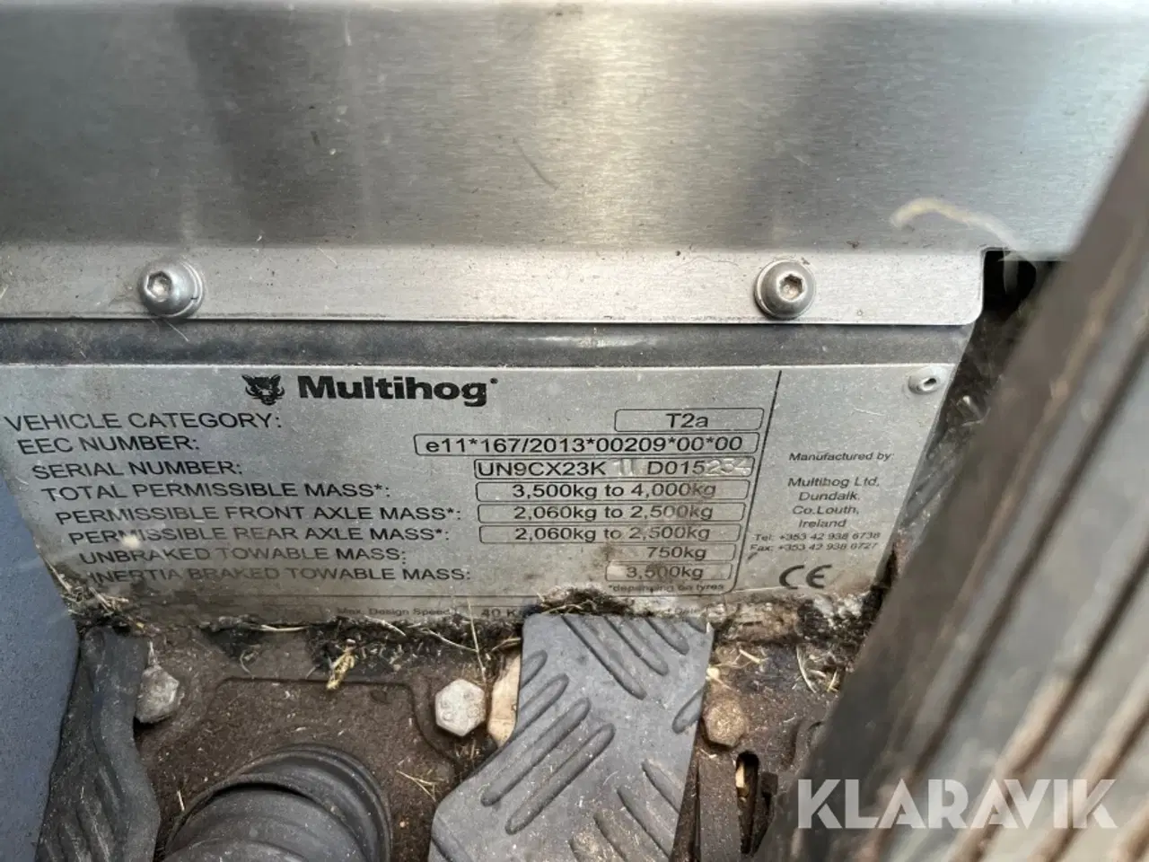 Billede 5 - Redskabsbærer Multihog CX75 med GMR klippebord