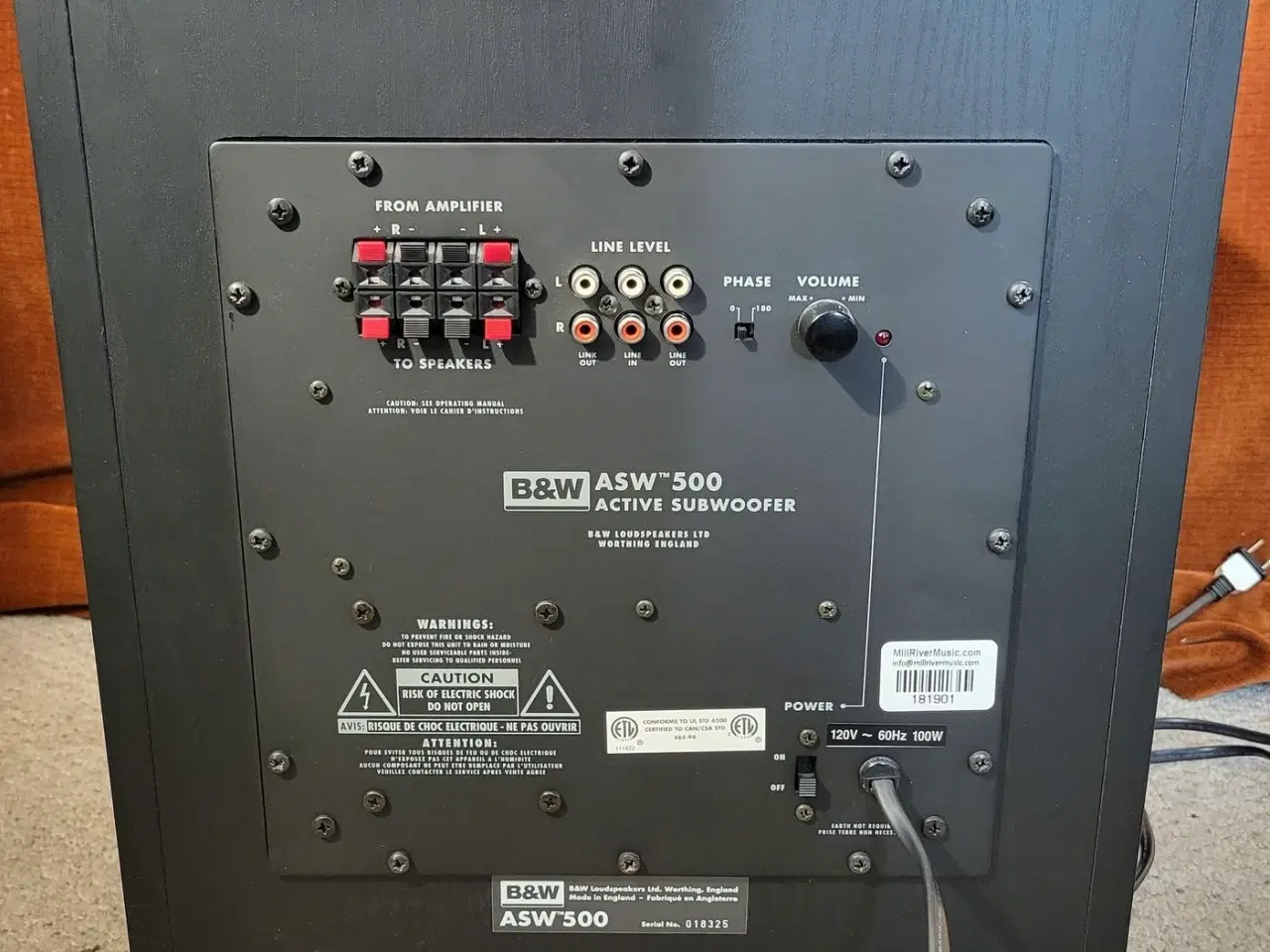 Billede 2 - B&W ASW 500 subwofer.