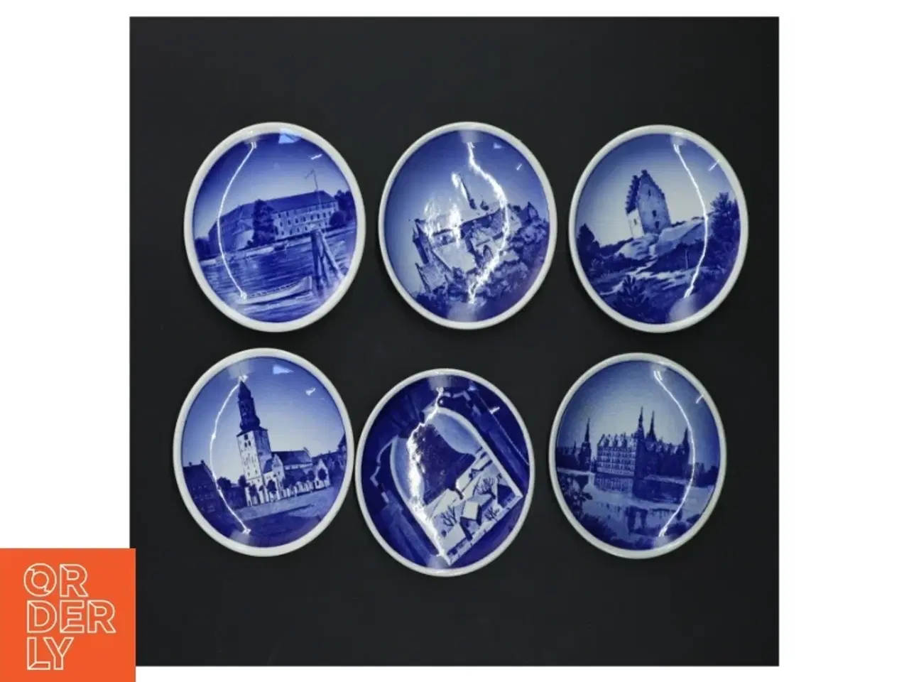 Billede 1 - Sæt med 6 dekorative tallerkener (str. Ø. 8,5 cm. 6 styk) fra Aluminia