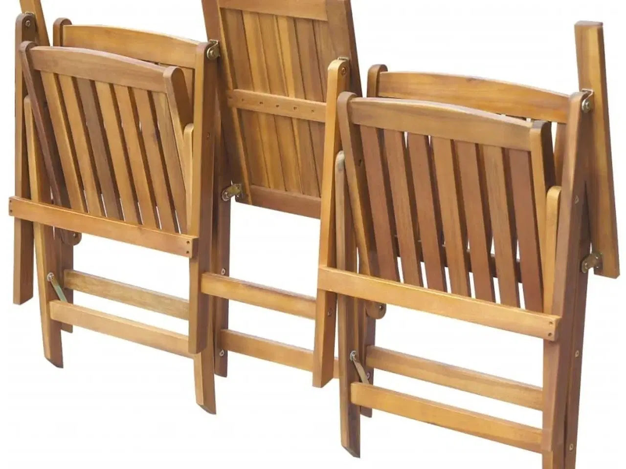 Billede 3 - Foldbar havebænk med tebord 140 cm massivt akacietræ