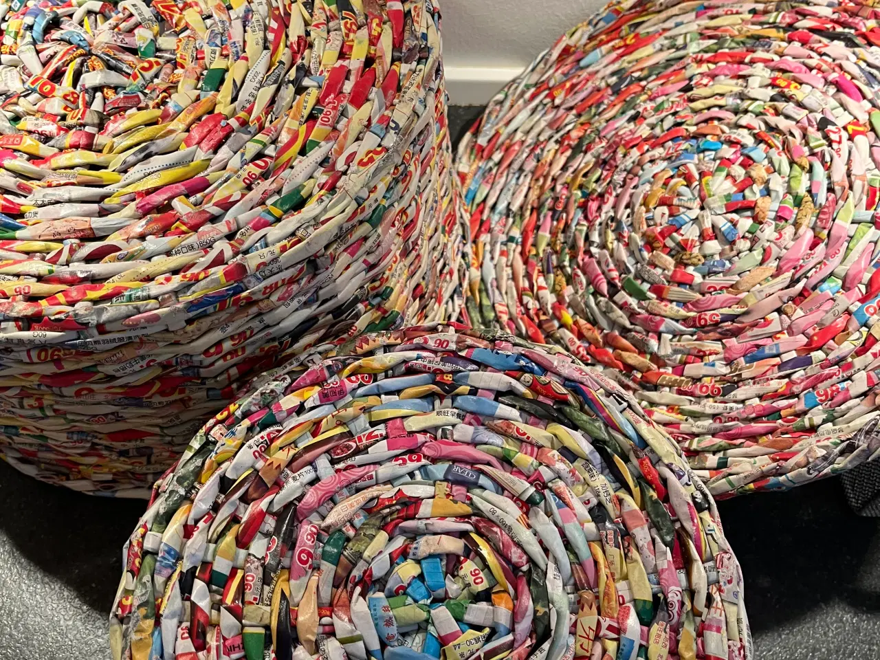 Billede 3 - Håndlavede opbevaringskurve af genbrugspapir - sæt