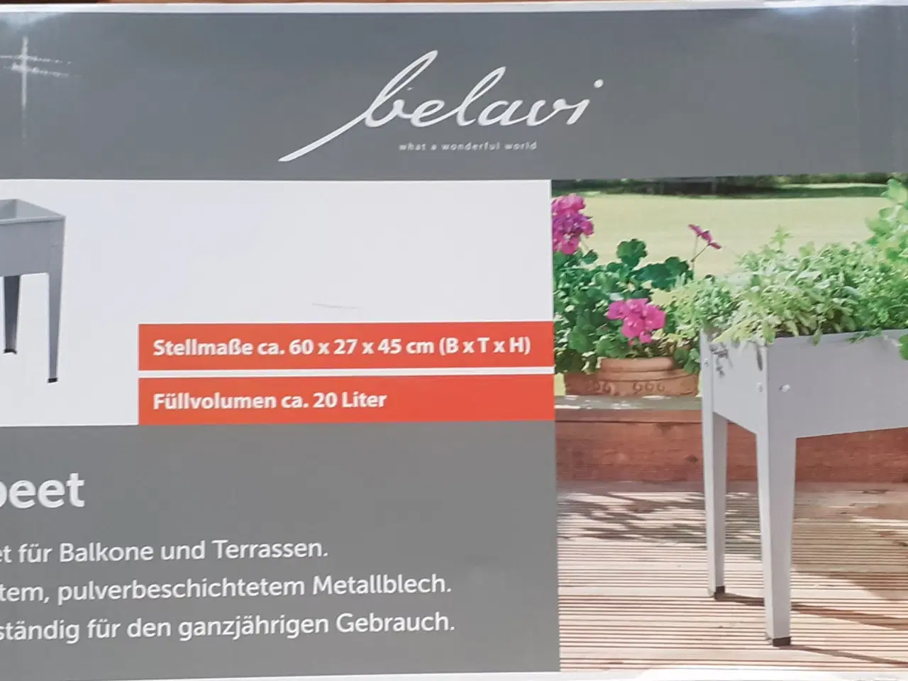 Billede 1 - Høj-bed til altan eller terrasse