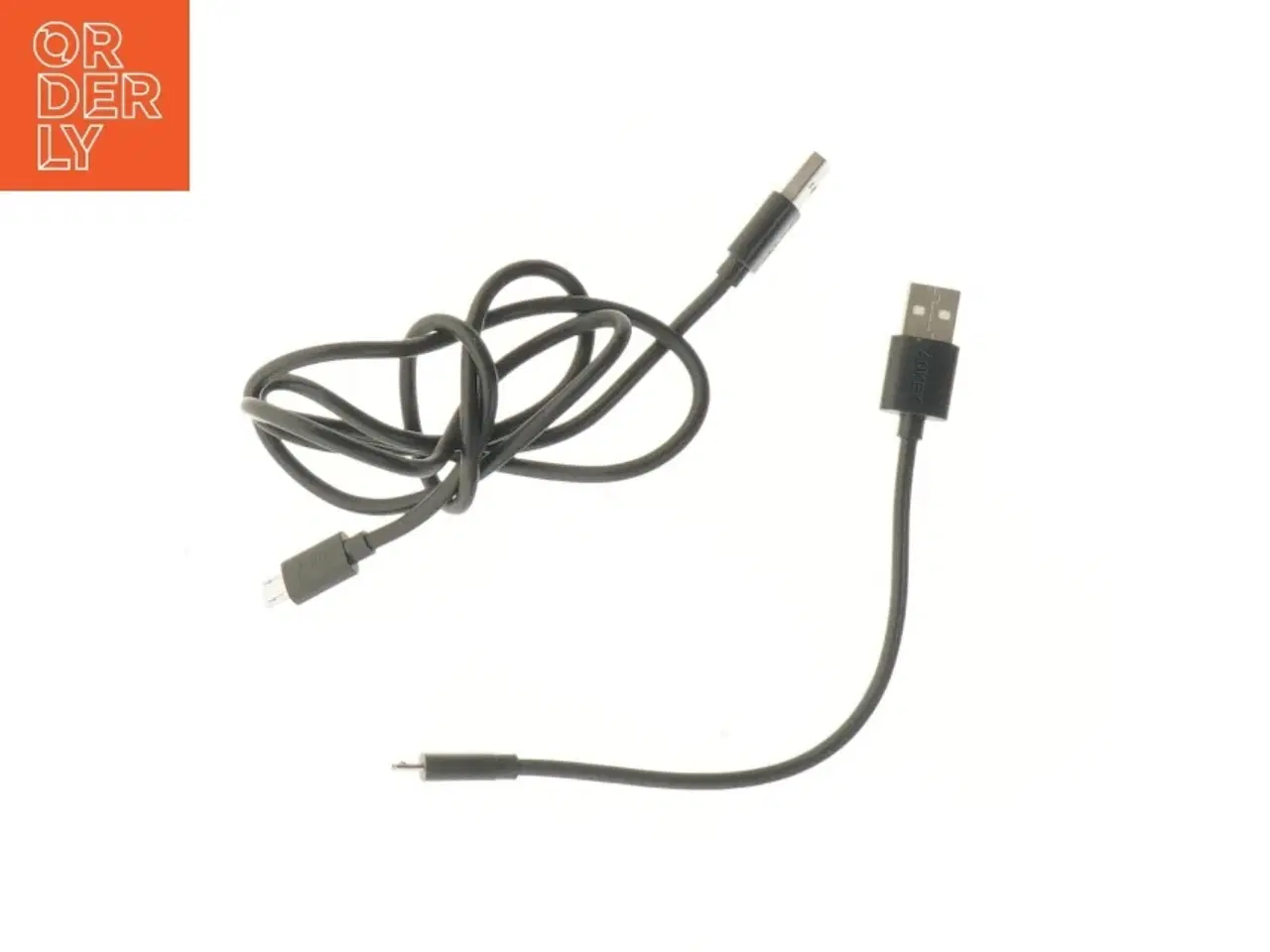 Billede 1 - Micro-USB opladerkabel fra Aukey (str. 20,5 og 100 cm)
