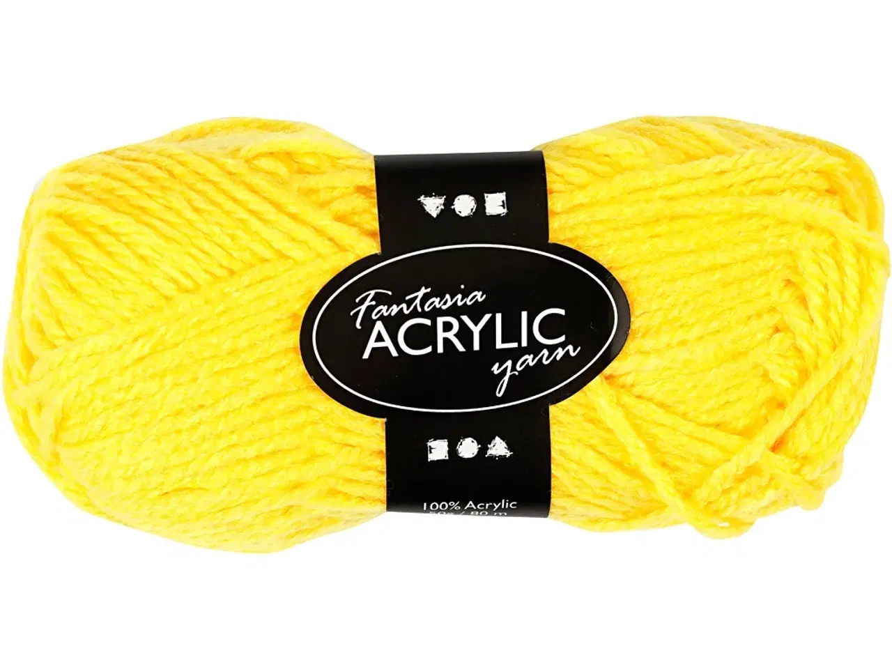 Billede 1 - Fantasia Polyacrylgarn, L: 80 M, gul, 50 g/ 1 ngl.