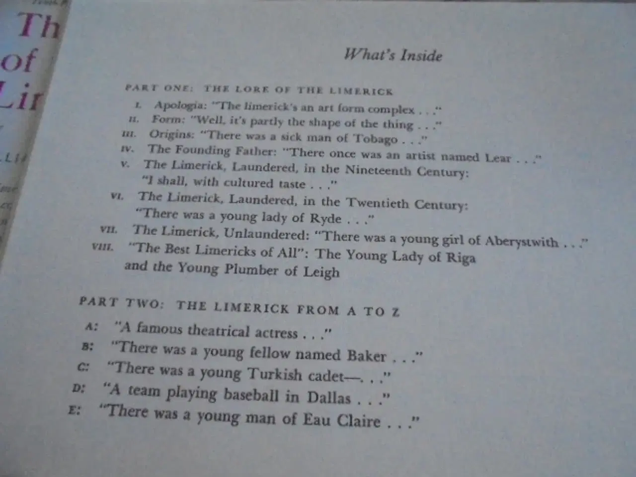 Billede 2 - The Lure of the Limerick - engelsksproget 