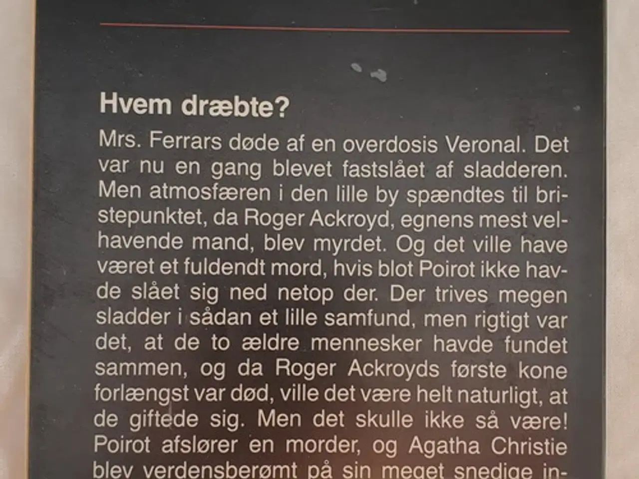 Billede 2 - Agatha Christie - Hvem dræbte.