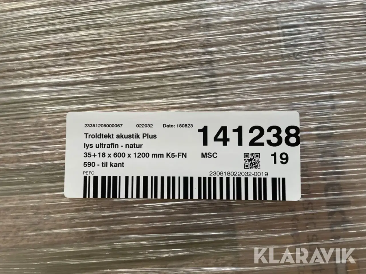 Billede 8 - Akustikplader Troldtekt Plus lys fin natur 35x600x1200 mm 85 styk