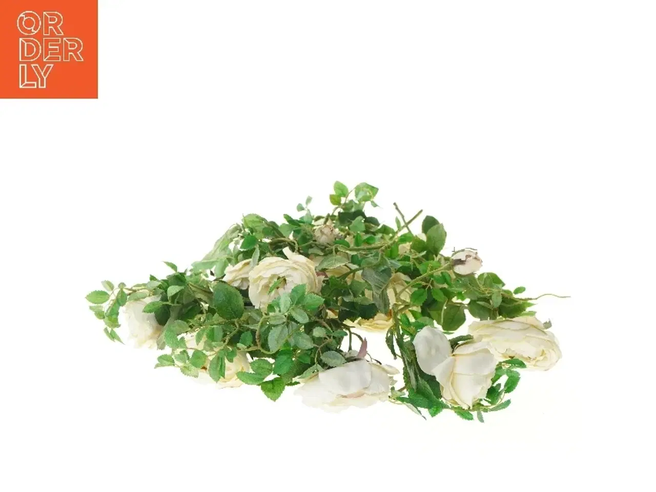 Billede 2 - Dekorativ blomsterbukse med kunstige roser