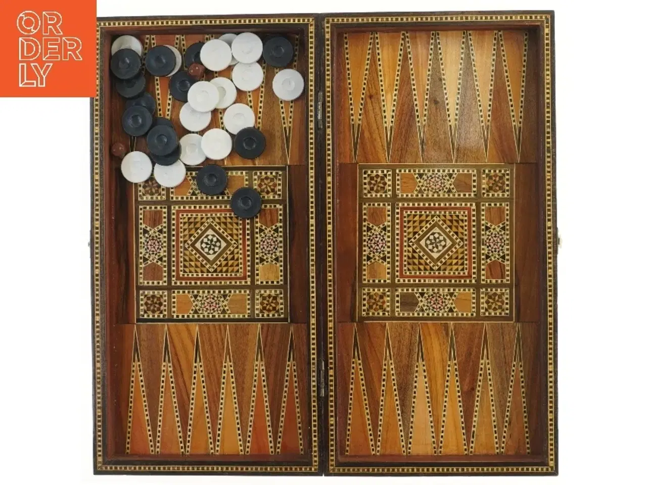 Billede 1 - Traditionelt brætspil i træ (str. 25x50x8 cm)