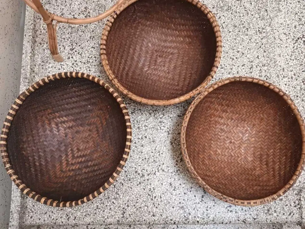 Billede 12 - Bambus og Rattan Frugtkurv med 3 Niveauer