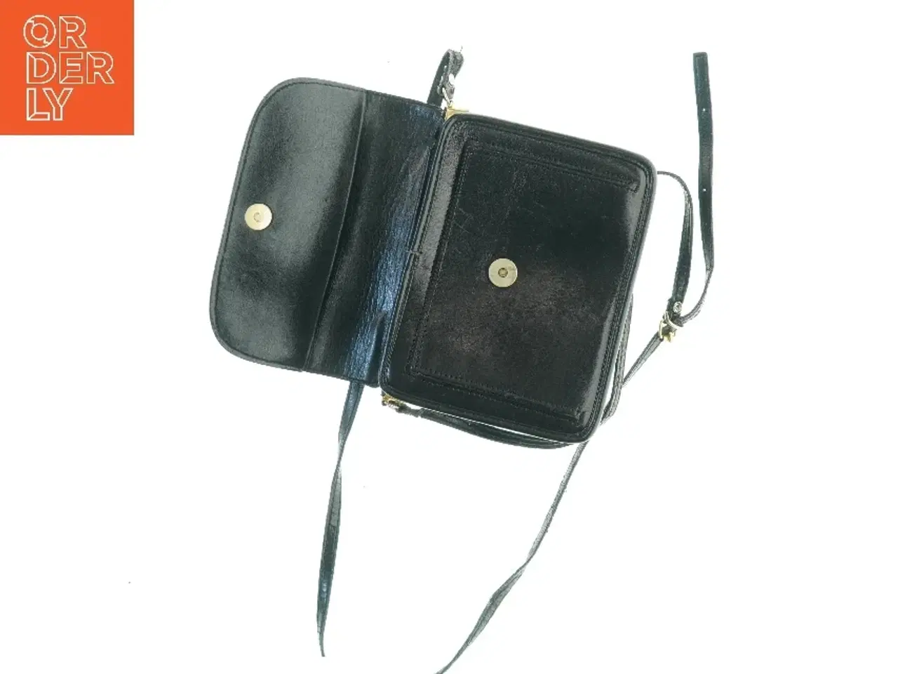 Billede 6 - Brugt sort lædertaske fra Okay Soo (str. 20 x 17 cm)