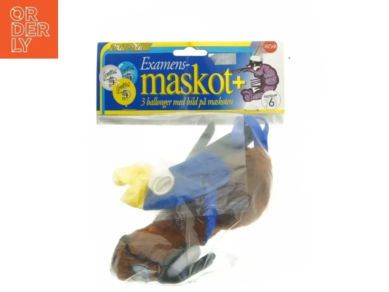 Billede 1 - Partyline examensmaskot med balloner fra Partyline (str. 17x7 cm)