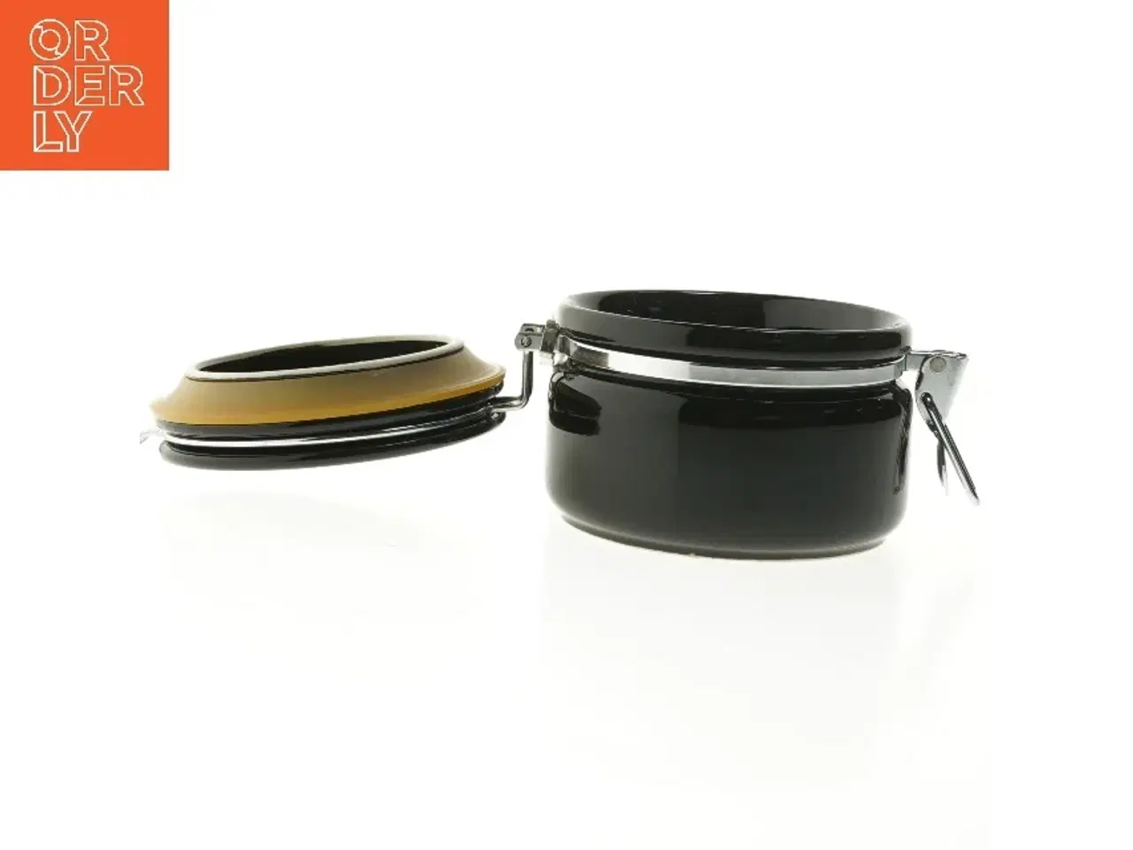 Billede 5 - Sort opbevaringsglas med låg fra Bee House Japan (str. Ø 13 cm)