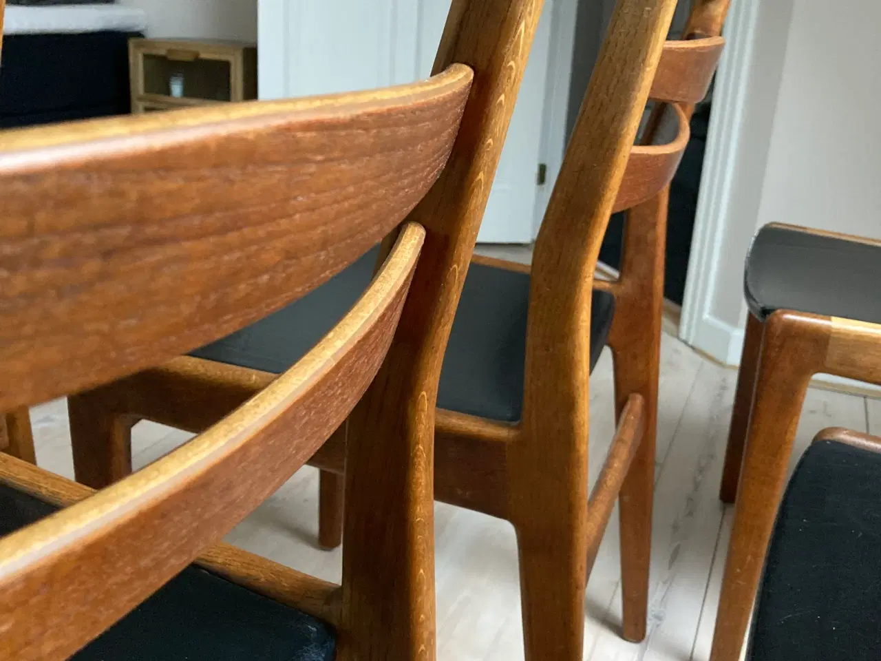 Billede 7 - 6 (7) teak / eg stole 60’erne Slagelse Møbelværk m