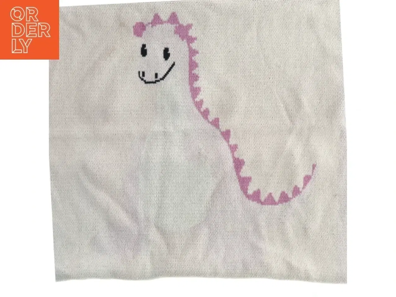 Billede 5 - Strikket børnetæppe med dinosaur (str. 1 m x 70 cm)