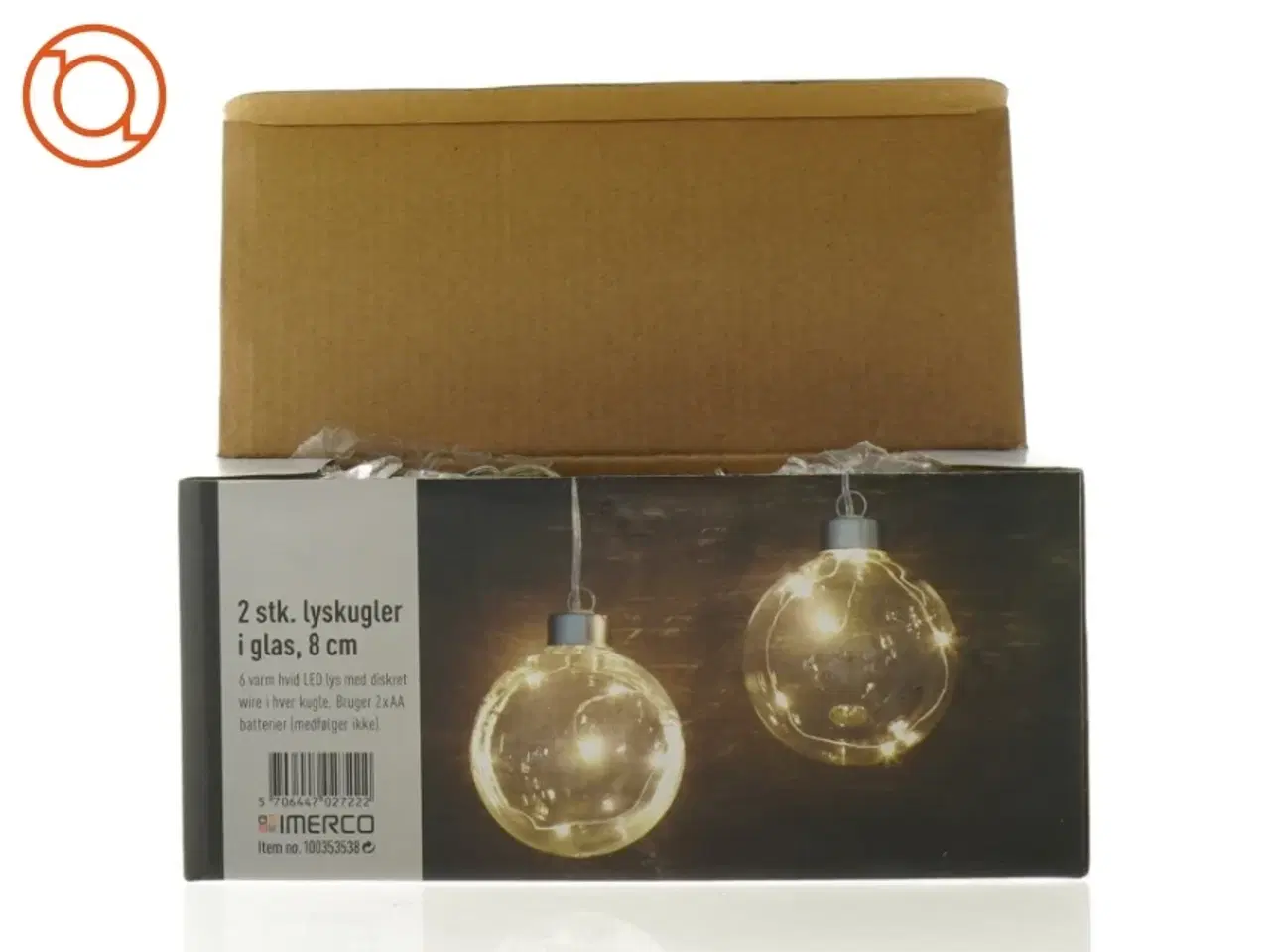 Billede 2 - Lyskugler i glas fra Imerco (str. 8 cm)