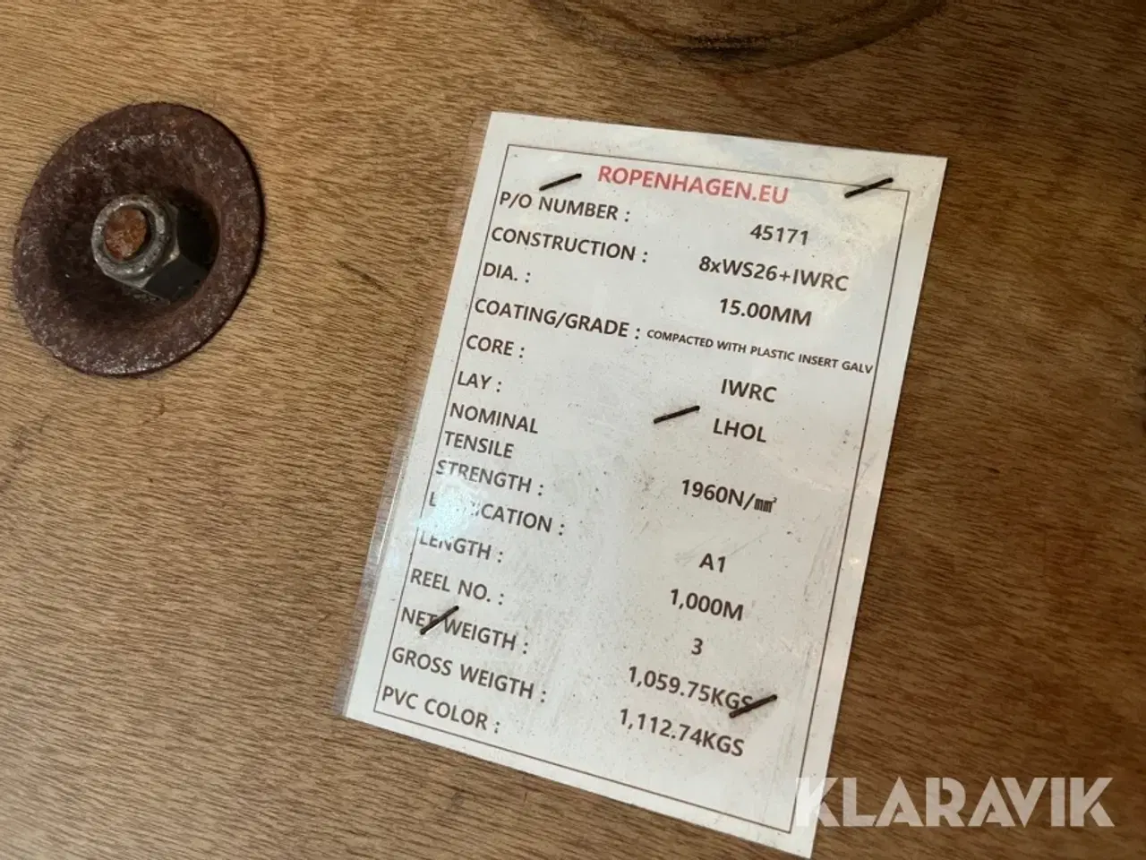 Billede 10 - Wire Ropenhagen 15 mm venstre wire 1960