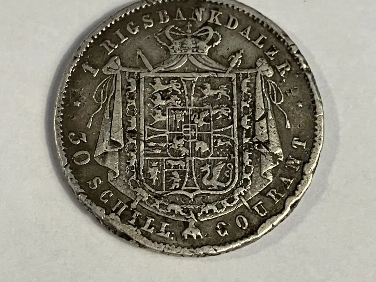 Billede 1 - 1 Rigsbankdaler 1848 VS - Dårlig stand