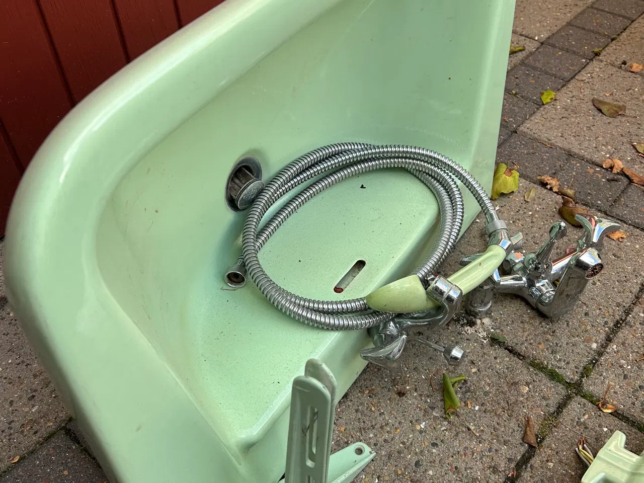 Billede 4 - Retro håndvask, armatur og lampe