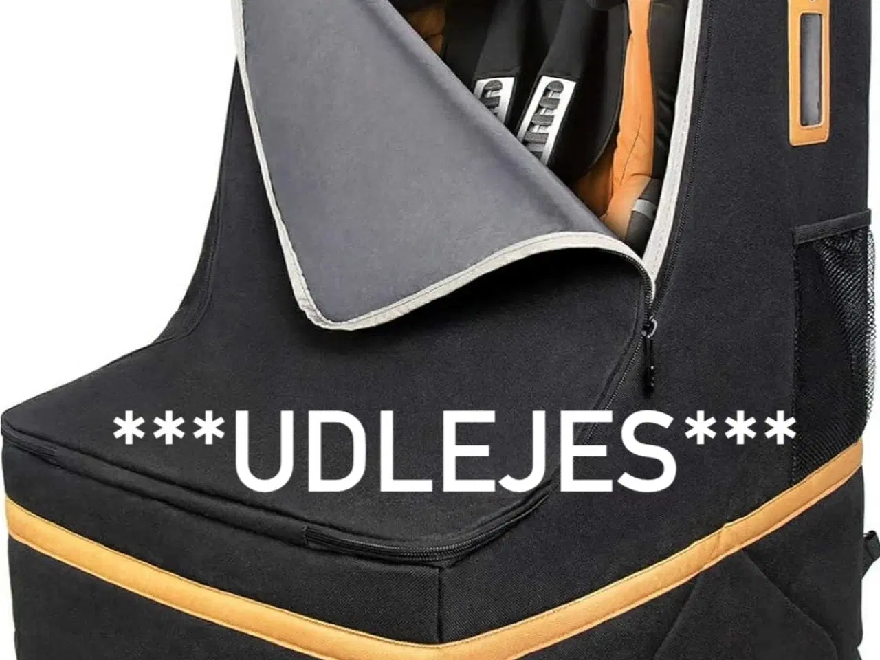 Billede 1 - UDLEJES - Rejsetaske til autostol