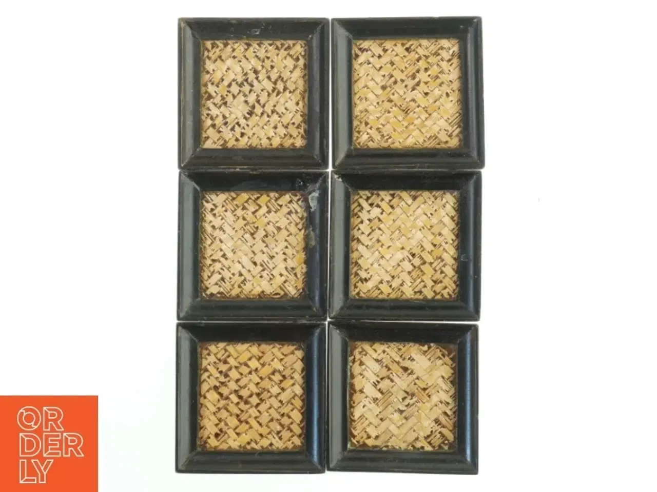 Billede 1 - Sæt med seks fletdekorerede bordskånere (str. 10x10 cm)