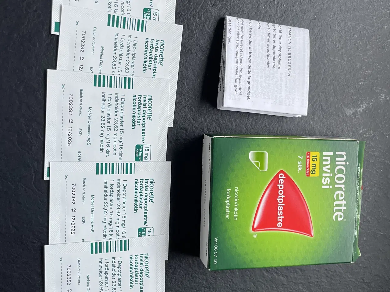Billede 1 - 5 stk. Nicorette invisi depot plastre 15 mg.