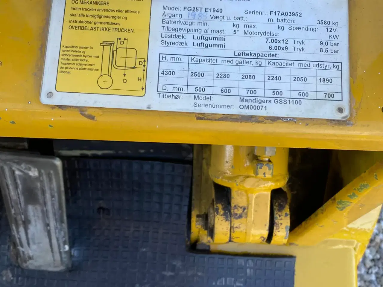Billede 7 - Mitsubishi 2,5T Gas Gaffeltruck