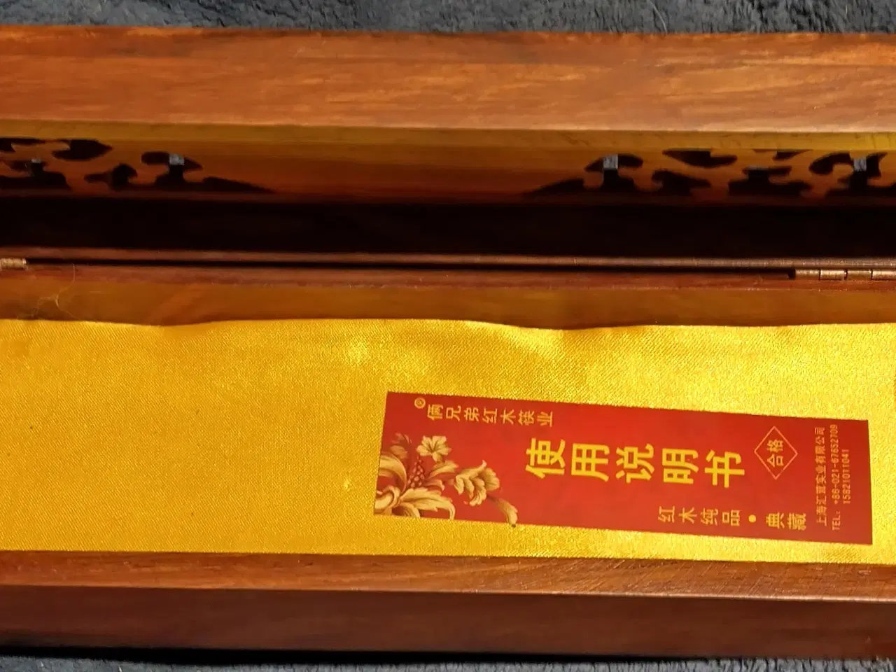 Billede 2 - Spisepinde med ender i metal med gravering