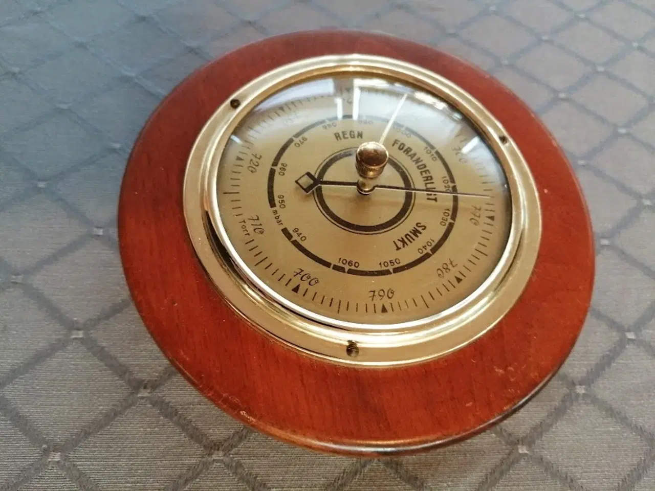 Billede 5 - Smukt Teak-træs Barometer