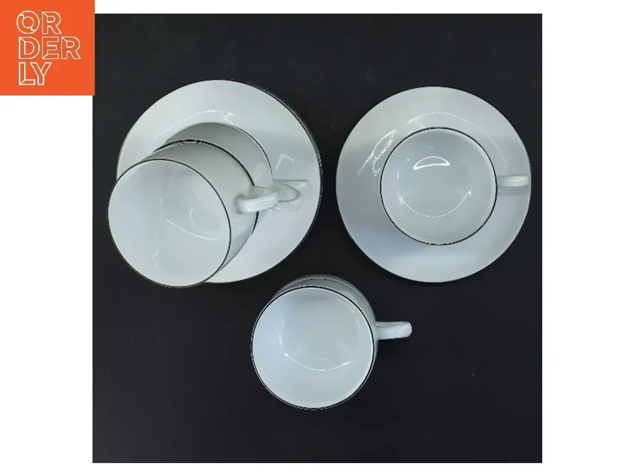 Billede 2 - Hvide kaffekopper med underkopper fra Atelier (str. 6 stk Ø 8 & 14 cm)