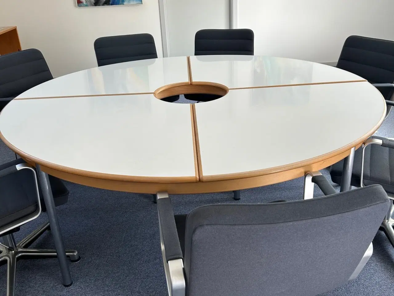 Billede 1 - Fritz Hansen konferencebord med 6 JOS stole