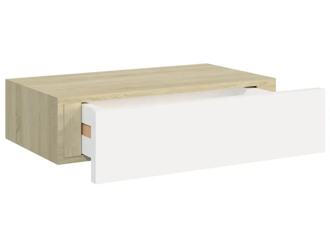 Billede 7 - Hylder med skuffe 2 stk. 40x23,5x10 cm MDF egetræsfarve og hvid