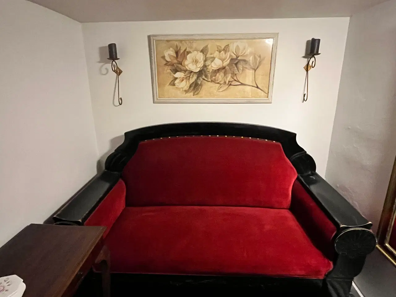 Billede 1 - Antik velour sofa