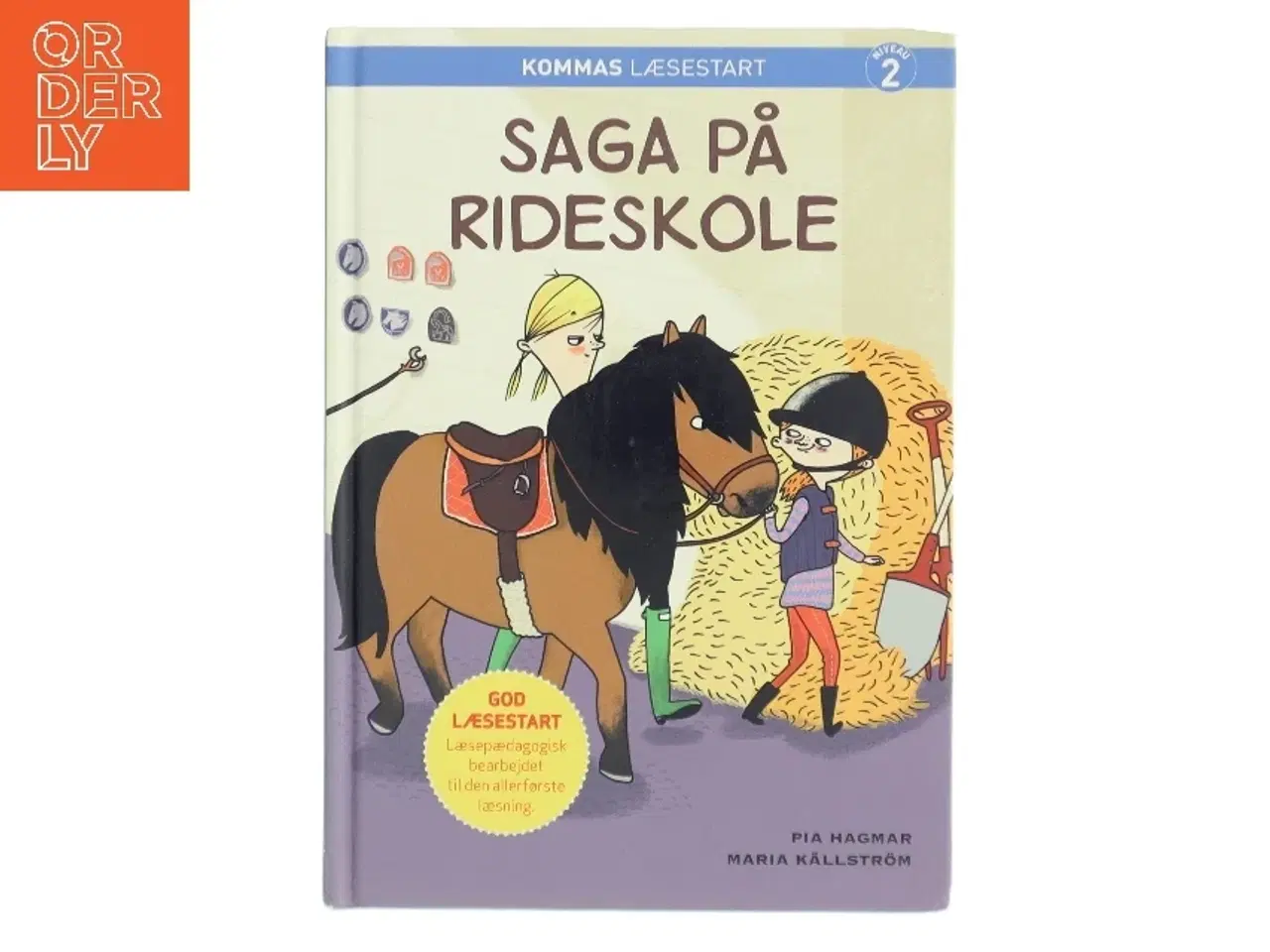 Billede 1 - Saga på rideskole - Kommas læsestart af Pia Hagmar (Bog)