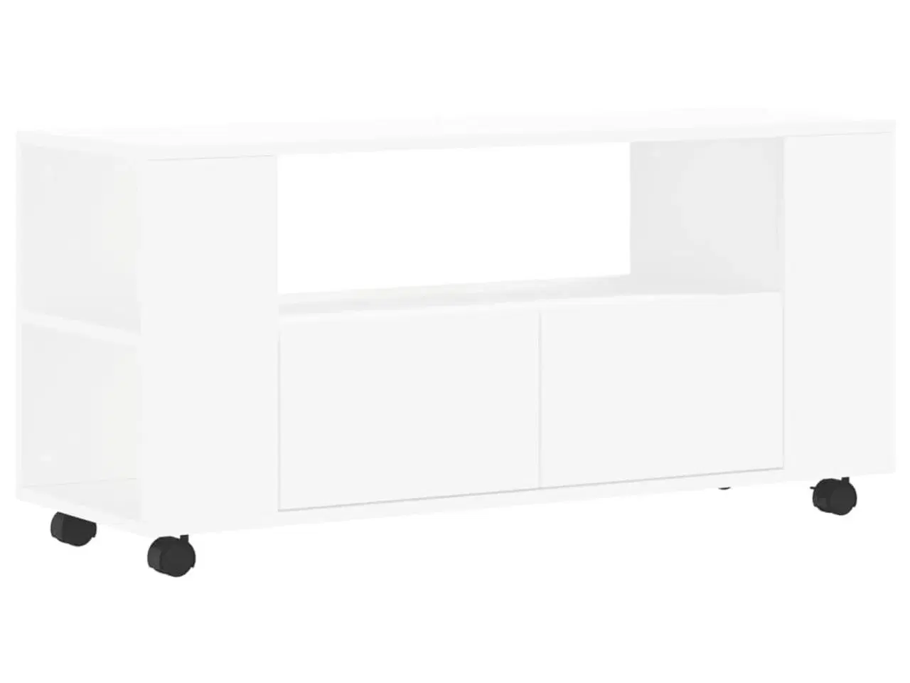 Billede 2 - Tv-bord 102x34,5x43 cm konstrueret træ hvid