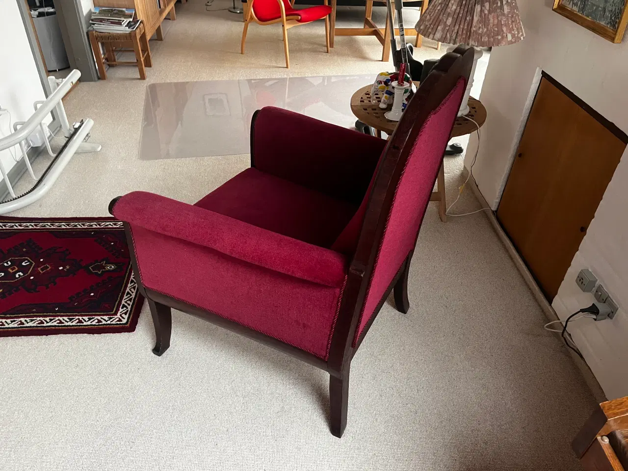 Billede 5 - Antik sofagruppe. Sofa, ovalt bord, 4 stol, lænest