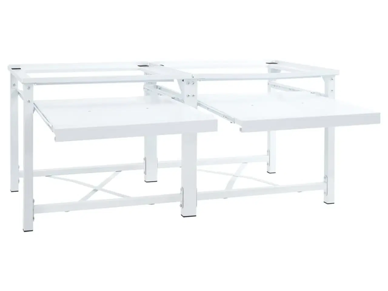 Billede 3 - Sokkel til vaskemaskine med udtrækshylder dobbelt hvid