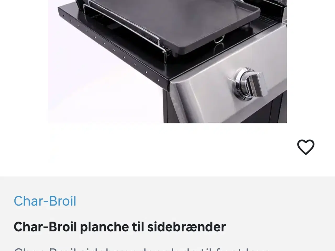 Billede 5 - Char-Broil planche til sidebrænder