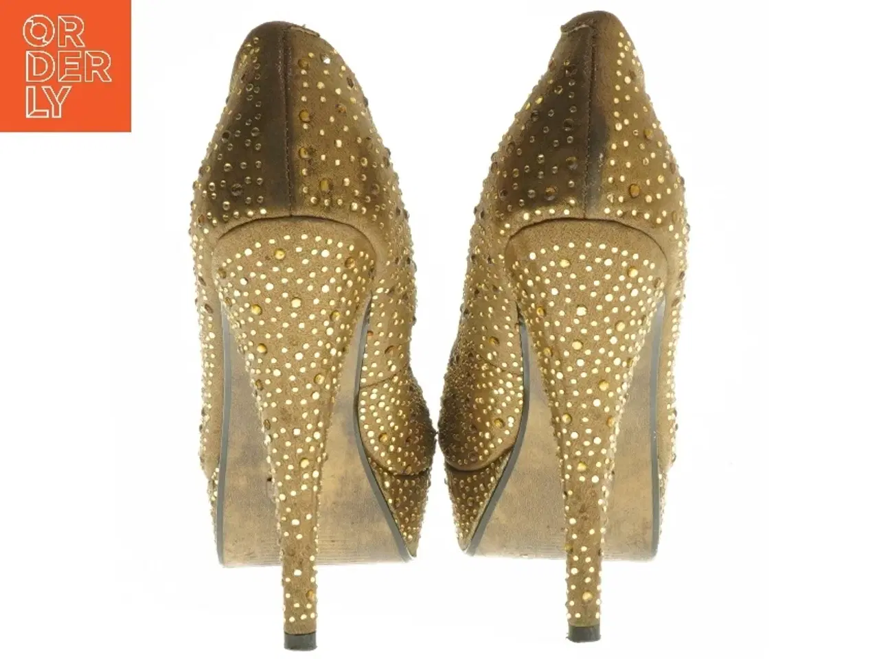 Billede 3 - Guld stilethæle med sten fra Blink (str. 37 )