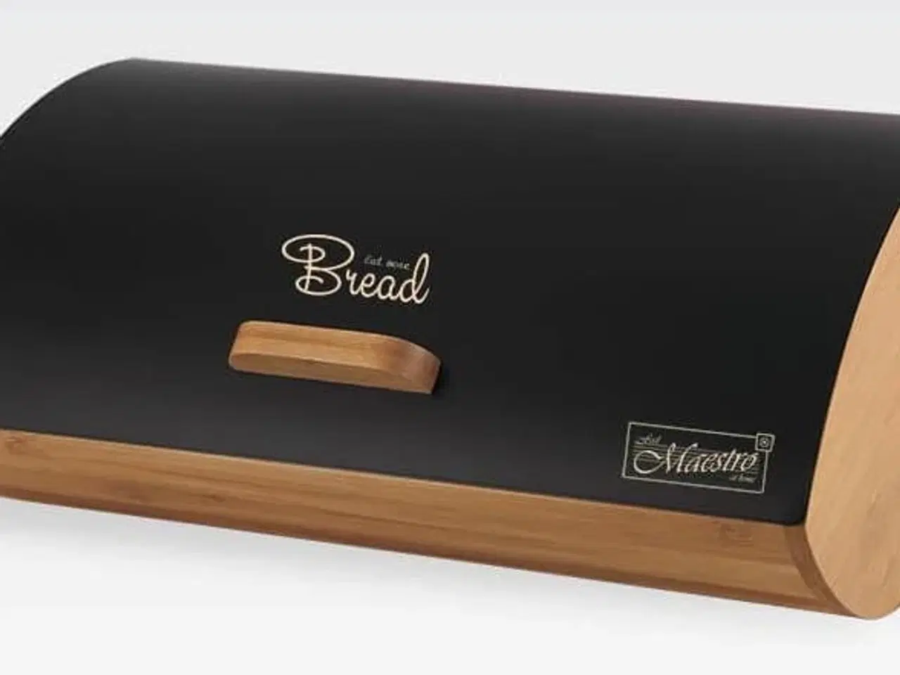 Billede 3 - Brødkasse Maestro MR-1775 – bambus og sort metal