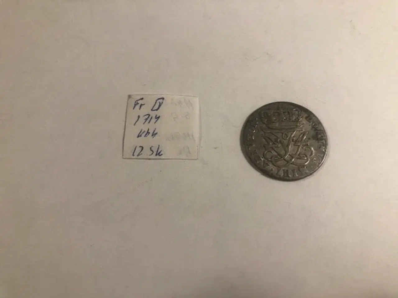 Billede 2 - 12 Skilling 1714 Denmark